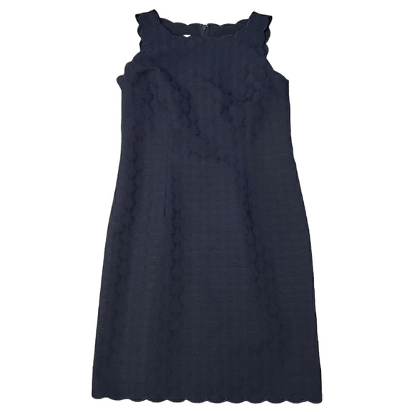 Talbots Scalloped Jacquard Sheath Dress - Picture 2 of 7